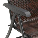 havestole 8 stk. foldbar polyrattan brun