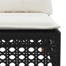 sofasæt til haven 7 dele med hynder polyrattan sort