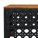 sofasæt til haven 7 dele med hynder polyrattan sort