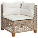 sofasæt til haven 7 dele med hynder polyrattan beige