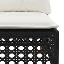 sofasæt til haven 9 dele med hynder polyrattan sort