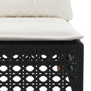 sofasæt til haven 7 dele med hynder polyrattan sort