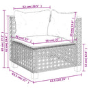 sofasæt til haven 7 dele med hynder polyrattan beige