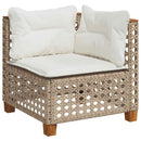 sofasæt til haven 10 dele med hynder polyrattan beige