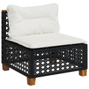 sofasæt til haven 11 dele med hynder polyrattan sort