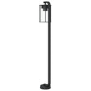 udendørs standerlampe 100 cm rustfrit stål sort