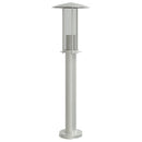 udendørs standerlampe 60 cm rustfrit stål sølvfarvet