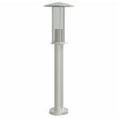 udendørs standerlamper 3 stk. 60 cm rustfrit stål sølvfarvet