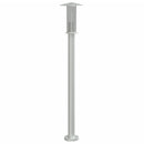 udendørs standerlampe 100 cm rustfrit stål sølvfarvet