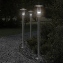 udendørs standerlampe 100 cm rustfrit stål sølvfarvet