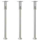 udendørs standerlamper 3 stk. 100 cm rustfrit stål sølvfarvet