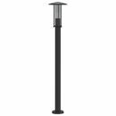 udendørs standerlampe 100 cm rustfrit stål sort