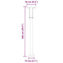 udendørs standerlamper 3 stk. 100 cm rustfrit stål sort