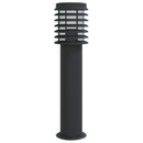 udendørs standerlampe 60 cm rustfrit stål sort