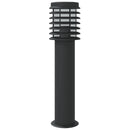 udendørs standerlampe 60 cm rustfrit stål sort