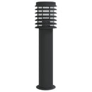 udendørs standerlampe 3 stk. 60 cm rustfrit stål sort
