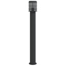 udendørs standerlampe 110 cm rustfrit stål sort