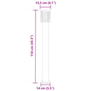 udendørs standerlamper 3 stk. 110 cm rustfrit stål sort
