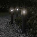 udendørs standerlampe med stikkontakt 60 cm rustfrit stål sort