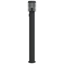 udendørs standerlampe med stikkontakt 60 cm rustfrit stål sort