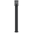 udendørs standerlampe med stikkontakt 60 cm rustfrit stål sort