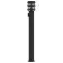 udendørs standerlampe med stikkontakt 60 cm rustfrit stål sort