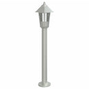 udendørs standerlamper 3 stk. 80 cm rustfrit stål sølvfarvet