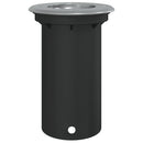 nedgravningsspot 10,5x10,5 cm rund trykstøbt aluminium sort