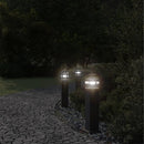udendørs standerlamper 3 stk. 50 cm aluminium sort