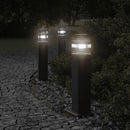 udendørs standerlamper 3 stk. 50 cm aluminium sort