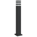 udendørs standerlampe 80 cm aluminium sort
