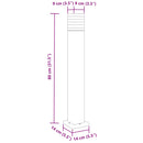 udendørs standerlampe 80 cm aluminium sort
