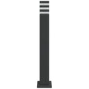 udendørs standerlamper 3 stk. 80 cm aluminium sort