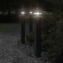 udendørs standerlamper 3 stk. 80 cm aluminium sort