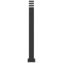 udendørs standerlampe 110 cm aluminium sort