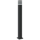 udendørs standerlampe 110 cm aluminium sort