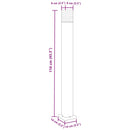 udendørs standerlampe 110 cm aluminium sort