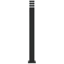 udendørs standerlamper 3 stk. 110 cm aluminium sort