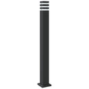 udendørs standerlamper 3 stk. 110 cm aluminium sort