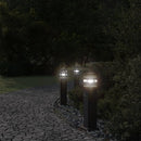 udendørs standerlampe med sensor 50 cm aluminium sort