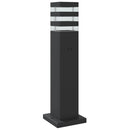 udendørs standerlampe med sensor 50 cm aluminium sort