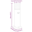 udendørs standerlamper 3 stk. med sensor 50 cm aluminium sort