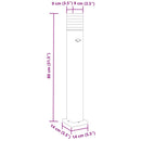udendørs standerlamper 3 stk. med sensor 80 cm aluminium sort