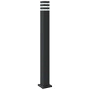 udendørs standerlamper 3 stk. med sensor 110 cm aluminium sort