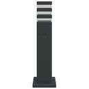 udendørs standerlampe med stikkontakt 50 cm aluminium sort