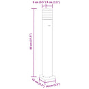 udendørs standerlamper 3 stk. stikkontakt 80 cm aluminium sort