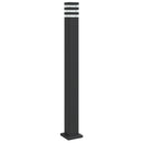 udendørs standerlampe med stikkontakt 110 cm aluminium sort