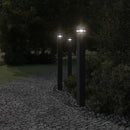 udendørs standerlampe med stikkontakt 110 cm aluminium sort