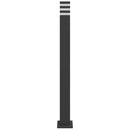 udendørs standerlampe med stikkontakt 110 cm aluminium sort