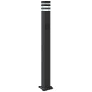 udendørs standerlampe med stikkontakt 110 cm aluminium sort
